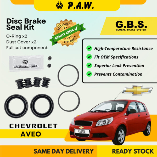 GBS Disc Brake Seal Kit For CHEVROLET AVEO (Front) (Full Set)