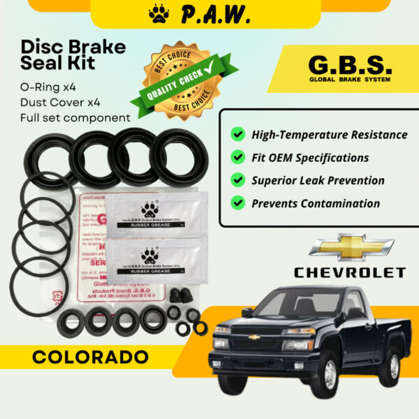 GBS Disc Brake Seal Kit For CHEVROLET COLORADO (Front) (Full Set) depan disc brek repair kit
