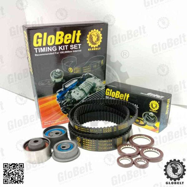 Globelt Timing Belt Kit Set For Mitsubishi VR4 2.0 4G63 EVO (TWIN CAM) (153RU29,65YU13)