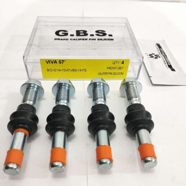 GBS Front Disc Brake Caliper Pin for PERODUA VIVA 07 & KANCIL L9 L5 G11 (FULL SET)