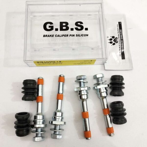 Second image of GBS Front Disc Brake Caliper Pin for NISSAN N16 1.6, B14 LIVINA 1.6 ALMERA (FULL SET)