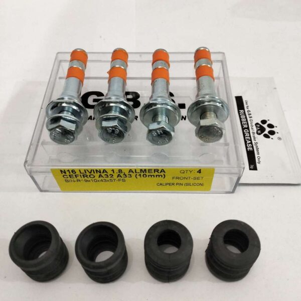 Second image of GBS Front Disc Brake Caliper Pin for NISSAN N16 1.8, LIVINA 1.8, ALMERA, CEFIRO A32 A33 (FULL SET)