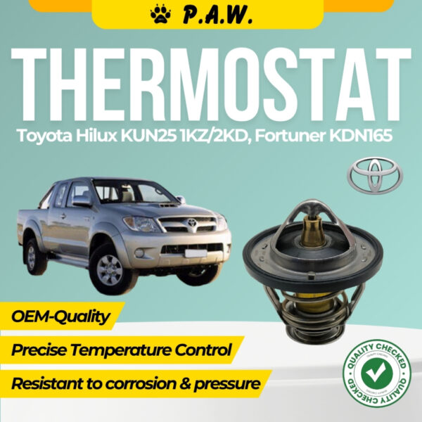 Thermostat for Toyota Hilux KUN25 1KZ/2KD, Fortuner KDN165 82°C (With Oring)