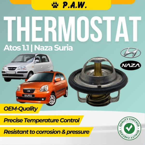 Thermostat (Small) for Hyundai ATOS 1.1 (S) SUTERA 82°C (With O ring)