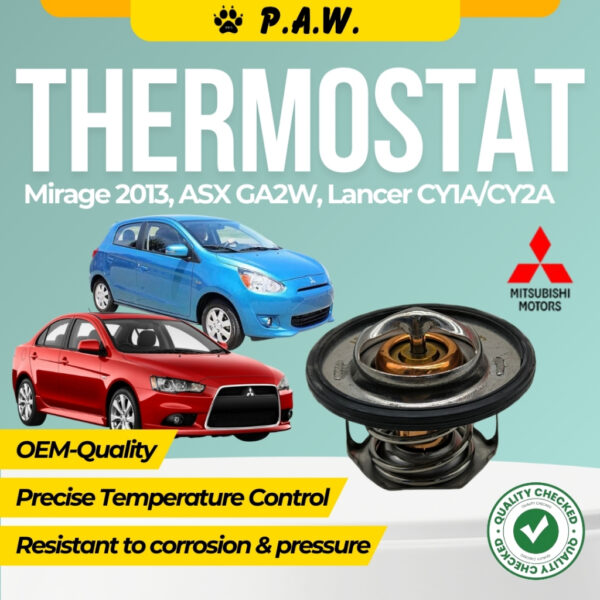 Thermostat for Mitsubishi Mirage 2013, ASX GA2W, Lancer CY1A/CY2A 87°C (With Oring)