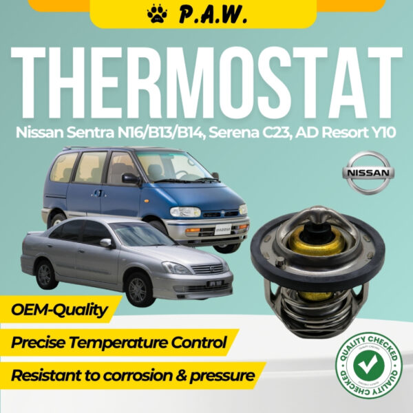 Thermostat for Nissan Sentra N16/B13/B14, Serena C23, AD Resort Y10 76.5°C (With Oring)