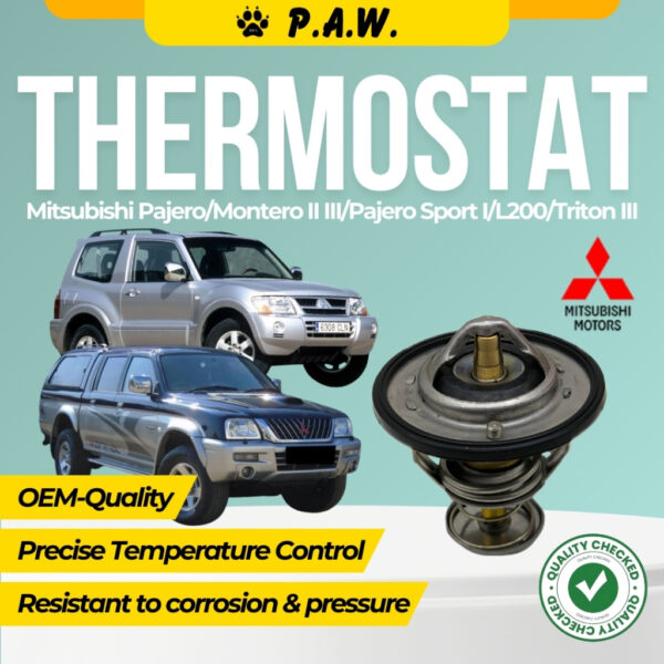 Thermostat for Mitsubishi Pajero, Montero II III, Pajero Sport I, L200, Triton III 76.5°C (With Oring)
