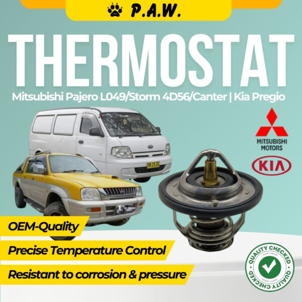 Thermostat for Mitsubishi Pajero L049, Storm 4D56, Canter & Kia Pregio 82°C (With Oring)
