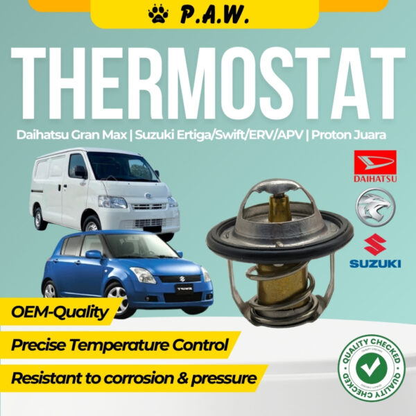 Thermostat for Daihatsu Gran Max & Suzuki Ertiga, Swift, ERV, APV, Alto & Proton Juara 82°C (With Oring)