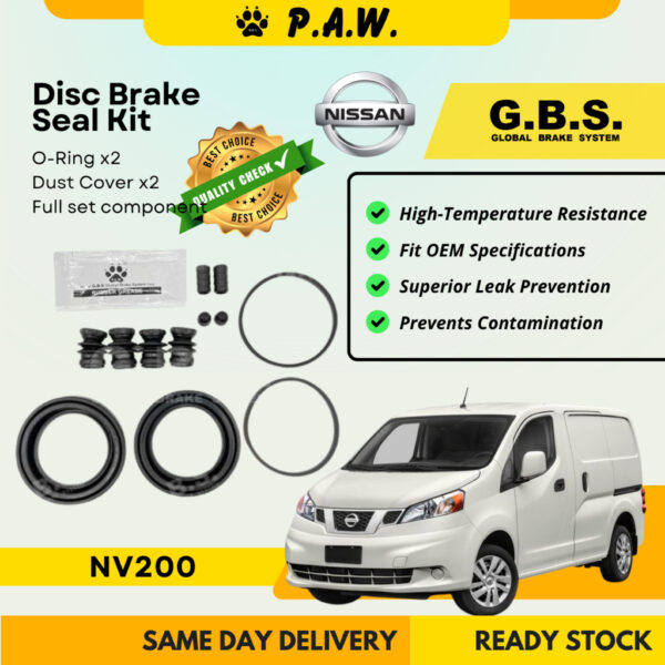 GBS Disc Brake Seal Kit For NISSAN NV200 (Front) (Full Set)