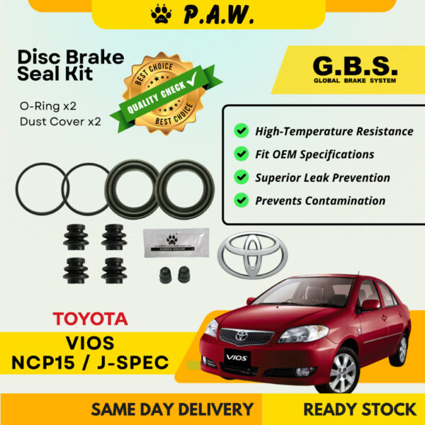 GBS Disc Brake Seal Kit for Toyota Vios NCP150 / J-SPEC (FRONT) (FULL SET)