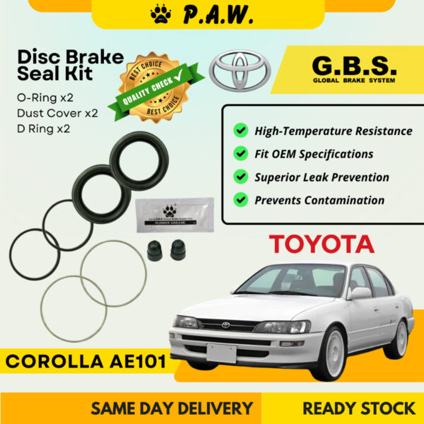 Disc Brake Seal Kit for Toyota Corolla AE101 1992-1996 (Front) (Half Set)