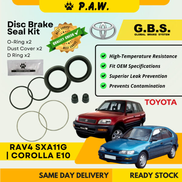 Disc Brake Seal Kit for Toyota RAV4 SXA11G , COROLLA E10 (Front) (Half Set)