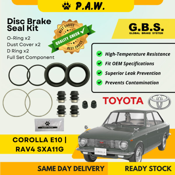 Disc Brake Seal Kit for Toyota RAV4 SXA11G , COROLLA E10 (Front) (Full Set)