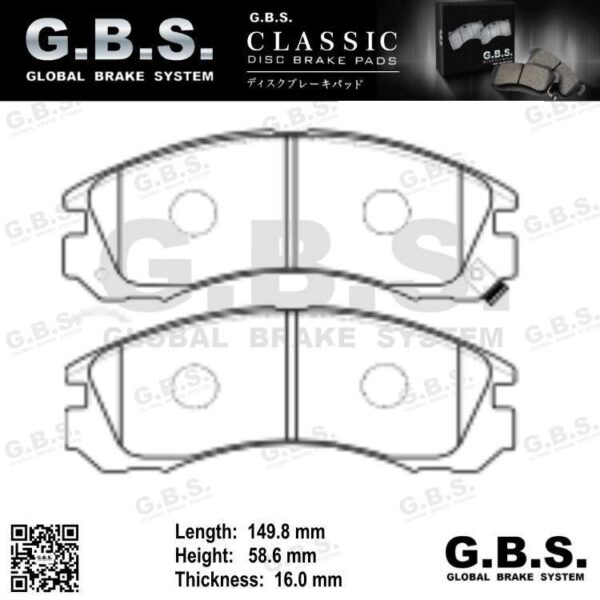 Mitsubishi Pajero V6 V46 1991-1999, Galant VR4 1990-1994, AirTrek (Turbo) GBS Classic Front Brake Pad