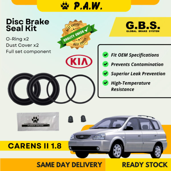 GBS Disc Brake Seal Kit for Kia Carens II 1.8 2002~2006 (Rear) (Half Set)