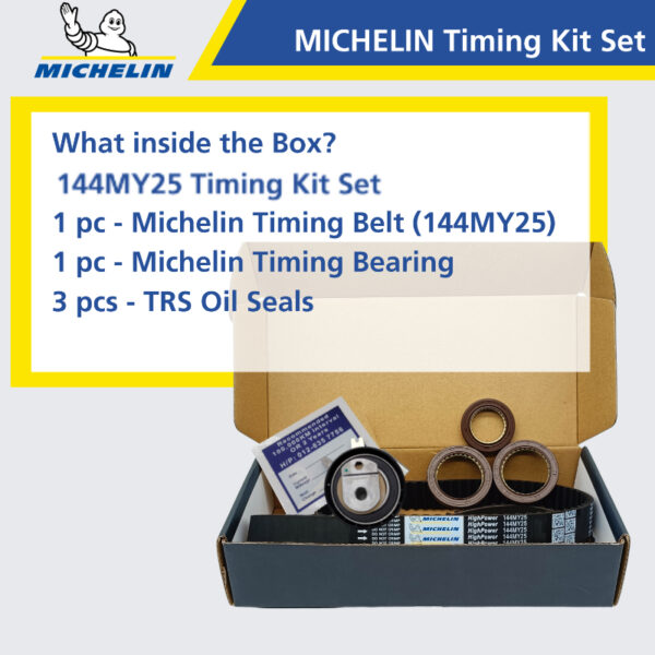 Second image of MICHELIN Proton Saga FLX, Saga VVT New Model, PersonaVVT, Exora Turbo, Preve, Suprima S, Iriz Timing Kit Set 144MY25N