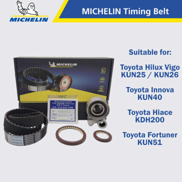 MICHELIN Toyota Hilux Vigo KUN25/KUN26, KDN165, Hiace KDH200, Fortuner KUN51 Timing Kit Set 97R25