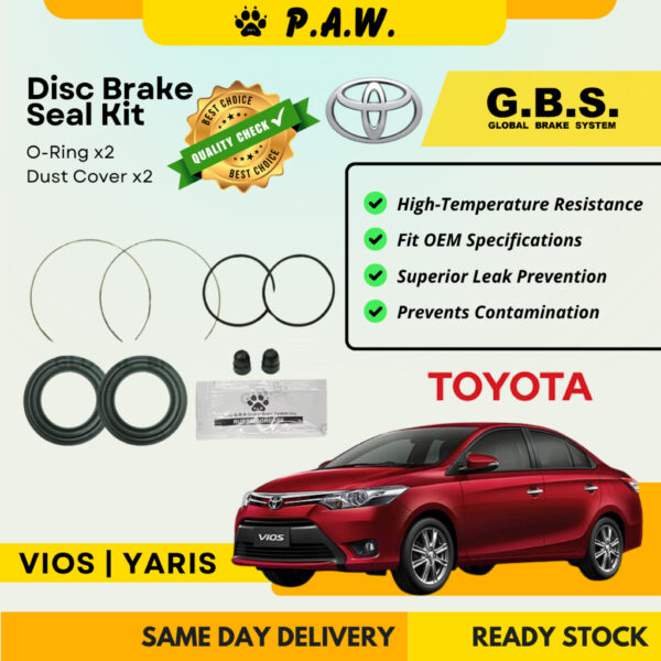 GBS Disc Brake Seal Kit For VIOS YARIS 2005-2013 (FRONT) (HALFSET)