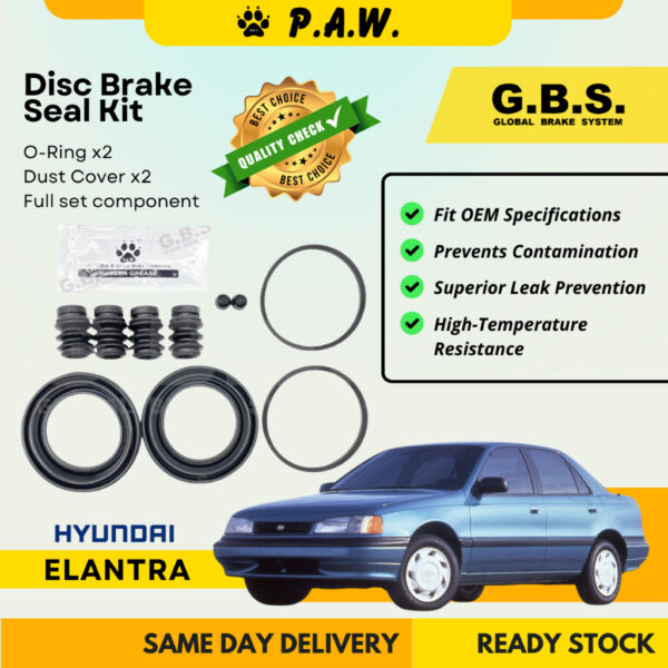 GBS Disc Brake Seal Kit For Hyundai ELANTRA (MD/UD) 2010'~2016' (Front) (Full Set)