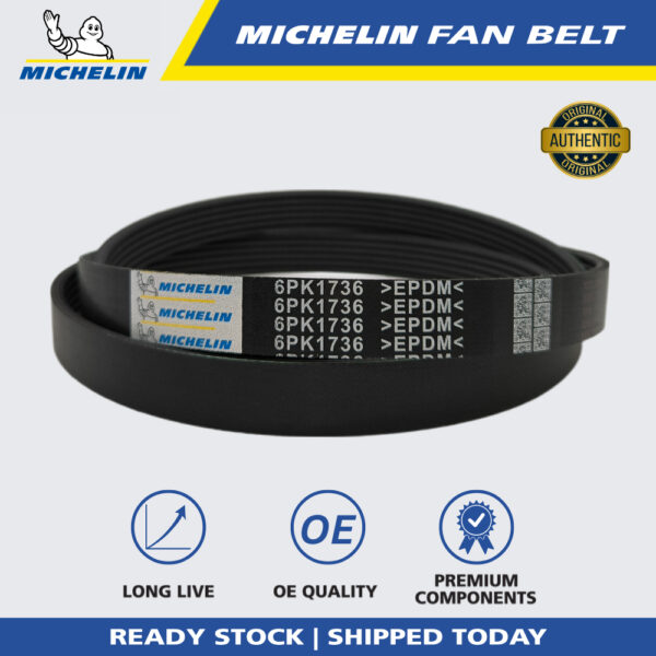 MICHELIN Perodua Alza, Citroen Evasion TD, BMW 318I E46, Volkswagen Polo Fan Belt (6PK1735 /6PK1736)