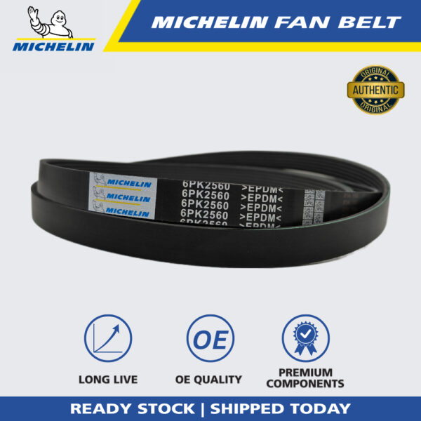 MICHELIN Proton Inspira 1.8 2.0, Mitsubishi ASX Lancer GT Evo X 10 CY4A Fan Belt (6PK2560)