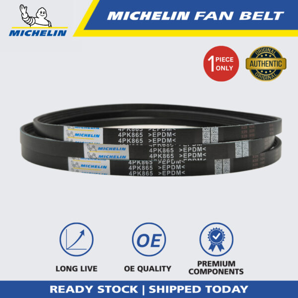 MICHELIN Proton Saga, Iswara, Kia Picanto 1.1, Sportage, Toyota Corolla 1.6 Fan Belt (4PK865)