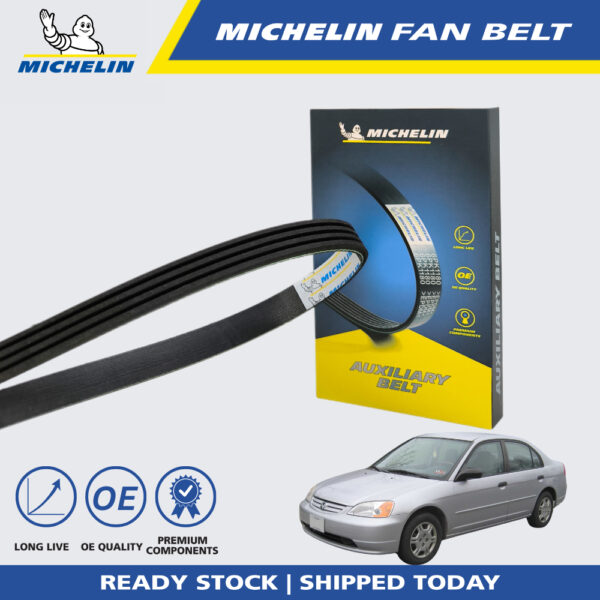 Second image of MICHELIN Honda Civic S5A 1.7 2001 A/C Fan Belt (4PK1010)