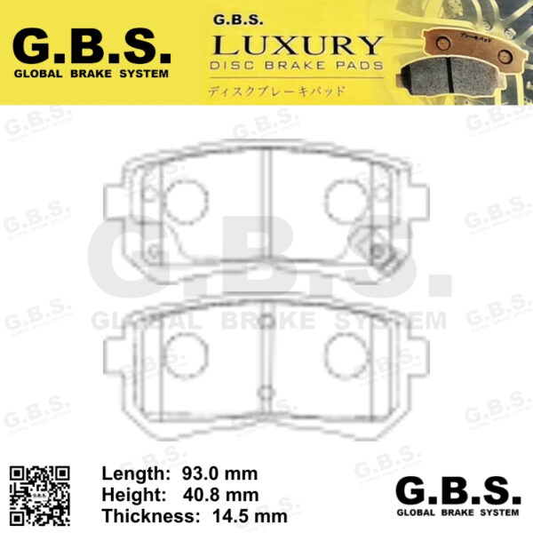 GBS Sonata 7 YF 2011' Forte 1.6 2.0 Tucson 2010 Inokom I30 Rear Luxury Brake Pad