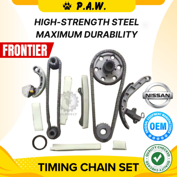 94D/92D Nissan Frontier D22 YD25  YD25DDT YD22 E25 Chain Full (NS129/KB-17) GloBelt Timing Chain Set