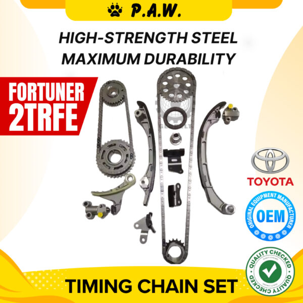 124S/82S Toyota Fortuner 2TRFE 2.7 Chain (TY186) Full Set GloBelt Timing Chain Set
