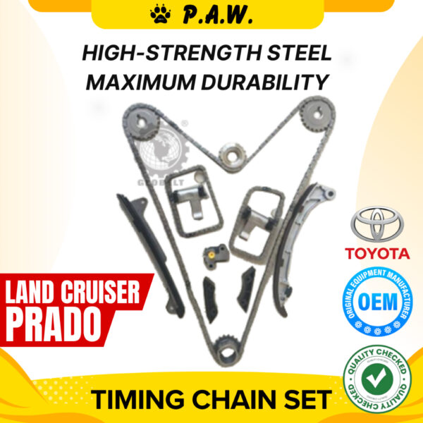 42/42/174 Toyota Land Cruiser Prado TRJ150 KDJ150, GRJ120 GRJ125 Old  1GRFE GloBelt Timing Chain Set