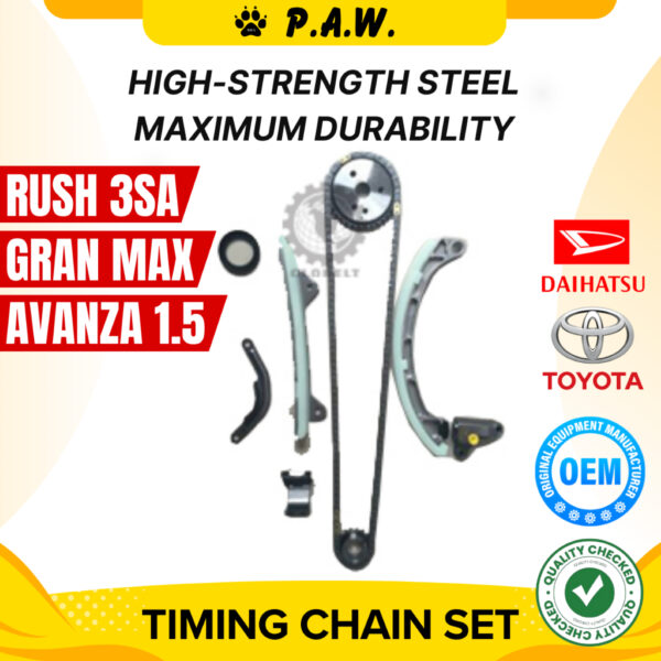 13506-23020 TY008 BZ010 132S Toyota Avanza, Rush 3SZ, Gran Max (9/Set)*S* GloBelt Timing Chain Set