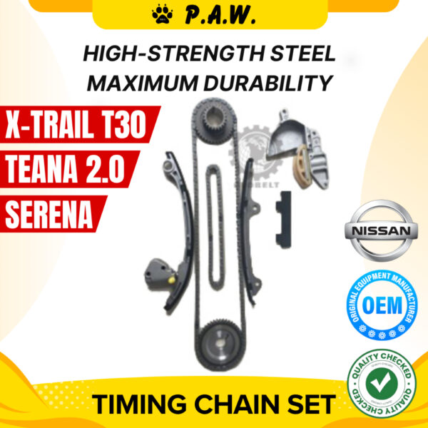 164/70 Nissan X-Trail T30, Serena Teana, QR20DE (Adjuster-1 Leg) (Kb-29) GloBelt Timing Chain Set