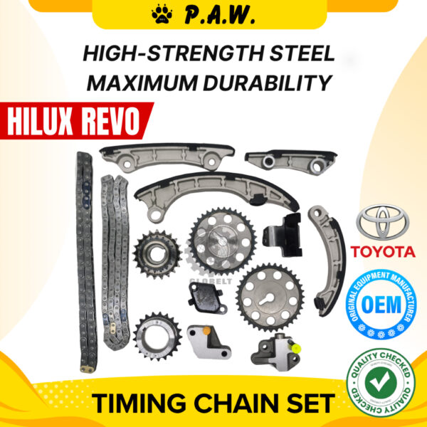 Toyota Hilux Revo GUN125 2.4 Gun126 2.8 1GDFTV 2GDFTV Chain GloBelt Timing Chain Set