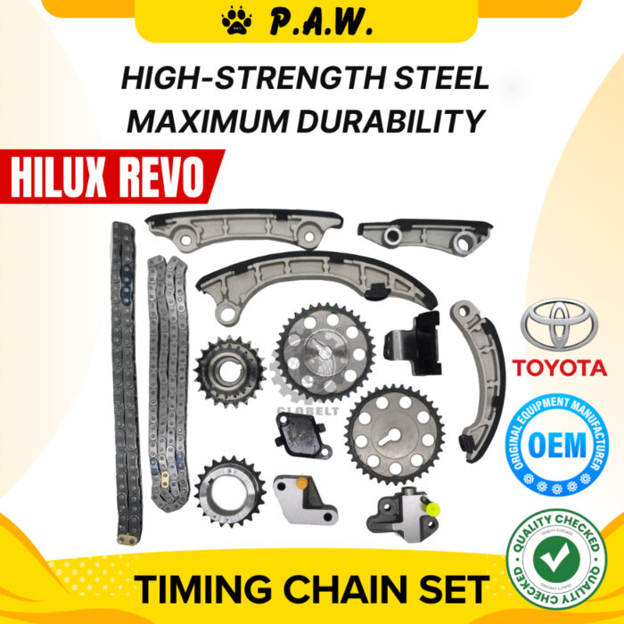 Toyota Hilux Revo GUN125 2.4 Gun126 2.8 1GDFTV 2GDFTV Chain GloBelt Timing Chain Set