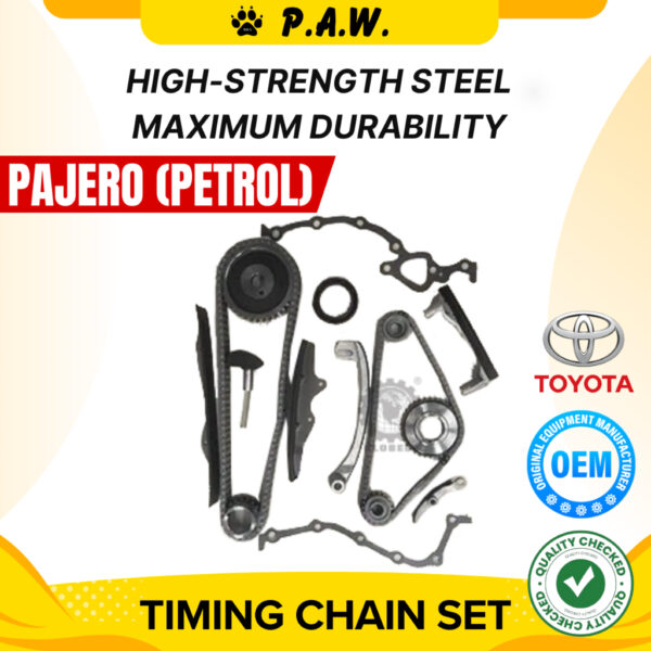 102D/90S Mitsubishi Pajero Petrol 4G52B 4G54 L047 Chain (15/Set) (Full Set) GloBelt Timing Chain Set