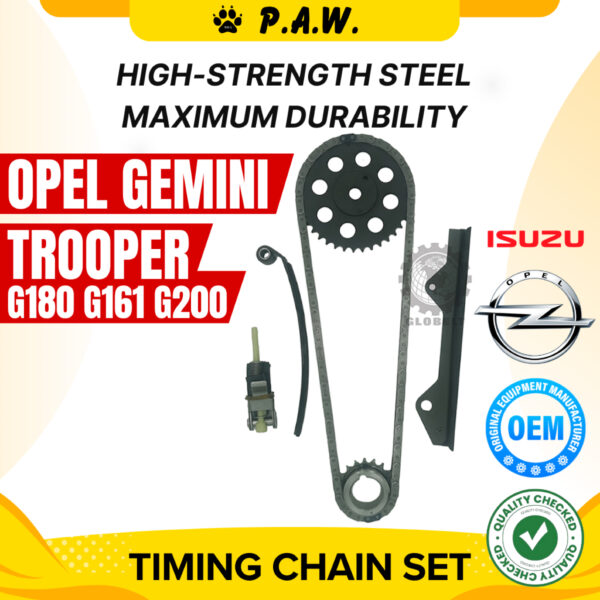 94 Isuzu Trooper G180 G161 G200 180Z 1.8, Opel Gemini Chain (6/Set) GloBelt Timing Chain Set