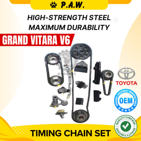 174D/56D/54D Suzuki Grand Vitara V6 H20A H25A H27A Chain (17/Set) (SZ102) GloBelt Timing Chain Set