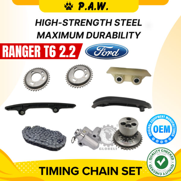 122S Ford Ranger T6 2.2 Single Chain GloBelt Timing Chain Set