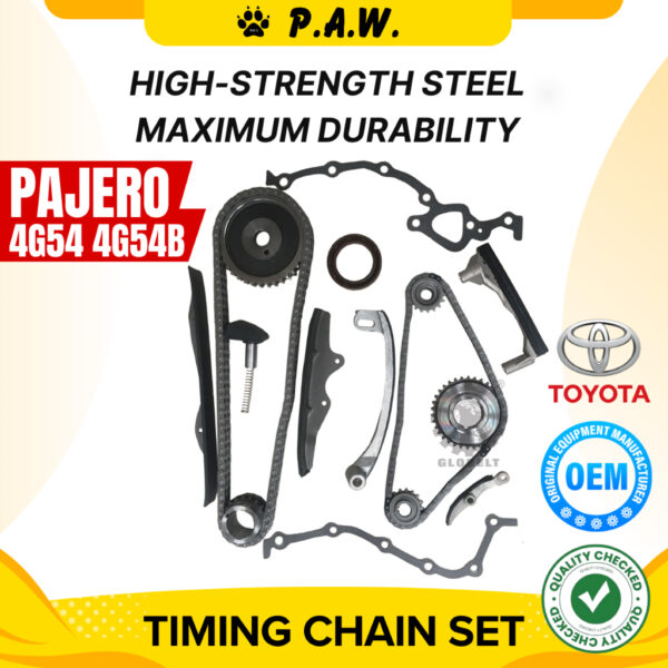 102D/48S Mitsubishi Pajero 4G54 4G54B Chain (14/Set Full Set) (MIT143) GloBelt Timing Chain Set