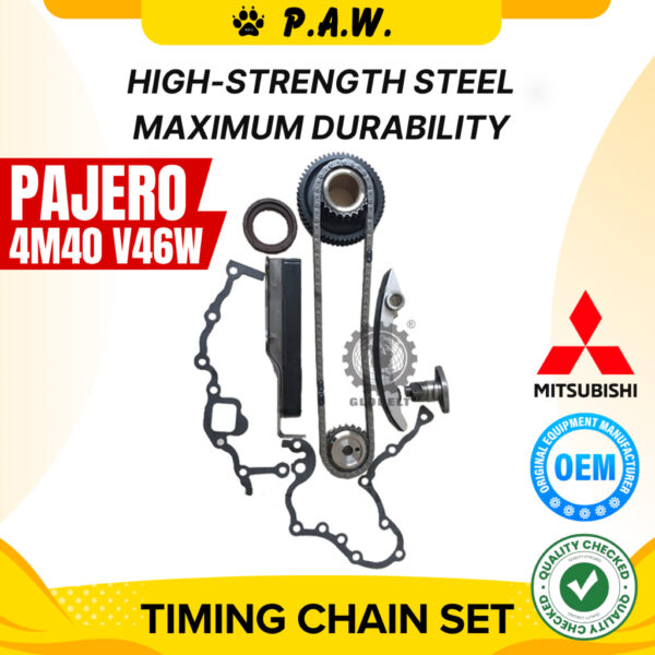 98D Mitsubishi Pajero 4M40 V46W 2.8 Old 1994-2000 (Double) Chain (8/Set) (MIT106/MI306X) GloBelt Timing Chain Set