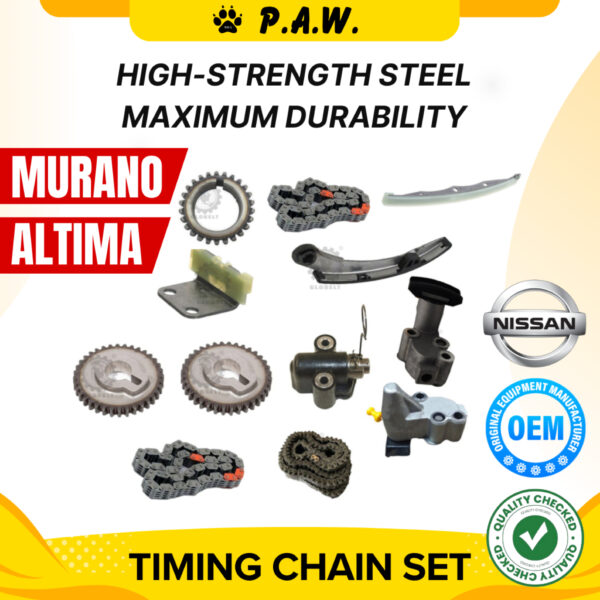 196/66/66 Nissan Murano Z50 Z51 V6 Altima VQ35DE 2008-2014 Chain (Full Set) GloBelt Timing Chain Set