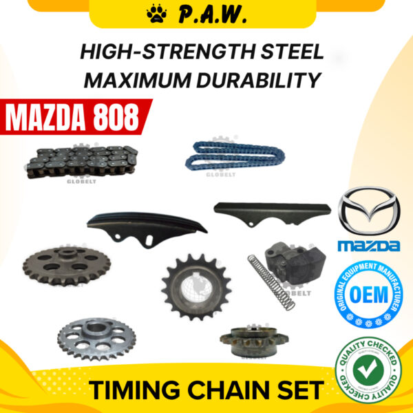 90S/44S Mazda 808 E1400 (Single) Chain (9/Set) GloBelt Timing Chain Set