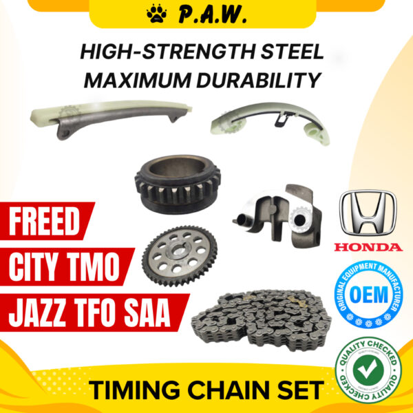 126L Honda City TMO Jazz TFO SAA Freed 1.3, L13 Chain (6/Set) GloBelt Timing Chain Set