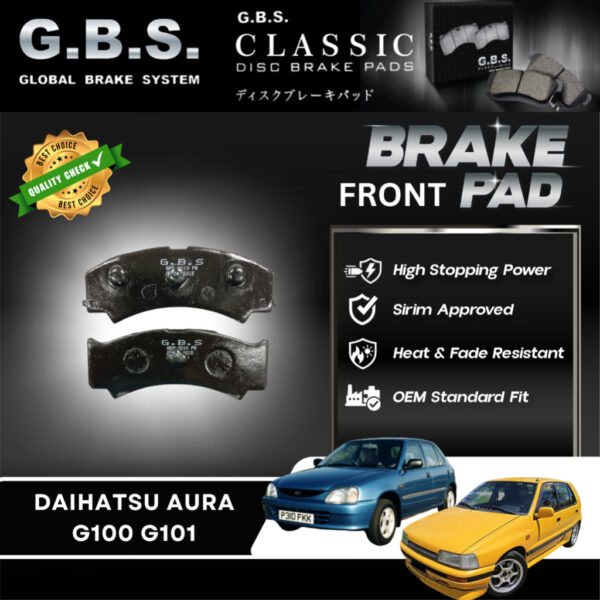 DAIHATSU AURA G100,G101 Front GBS Classic Brake Pad Brek Depan