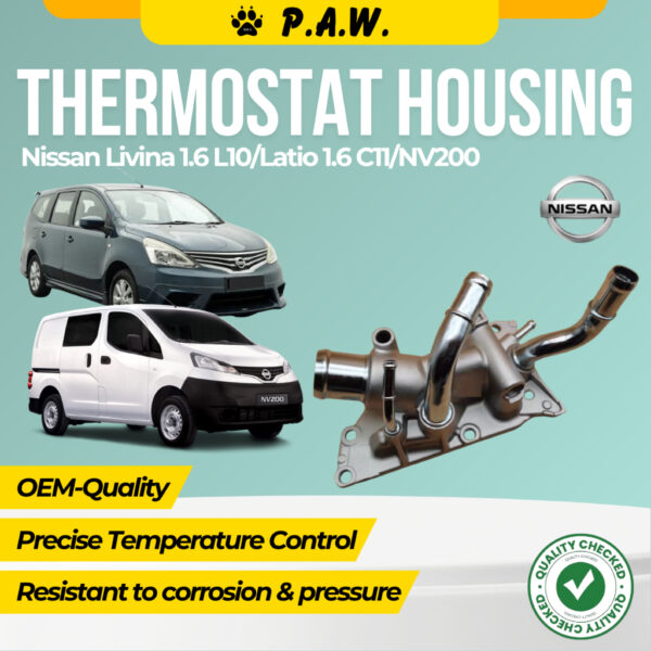 NISSAN LIVINA 1.6 L10, LATIO 1.6 C11, NV200 THERMOSTAT HOUSING (ALU-LOWER 5PIPE)