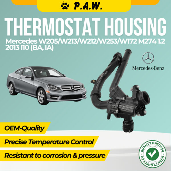 MERCEDES W205 W213 W212 W253 W172 M274 1.2 13' I10 (BA, IA) THERMOSTAT ASSY 103°C (PVC HOUSING + SENSOR)