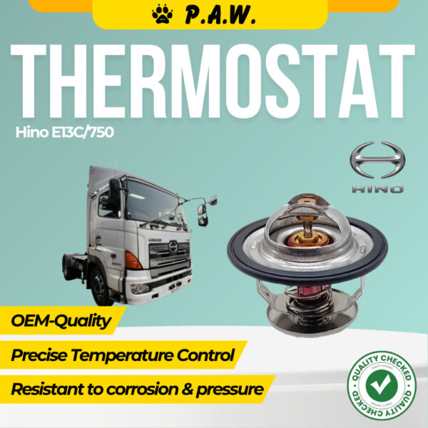 HINO E13C 750 THERMOSTAT 76.5°C (ORING)