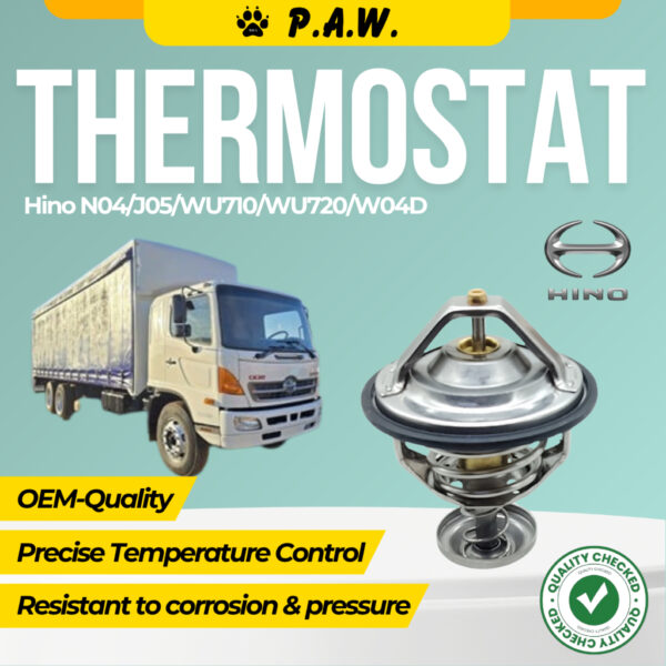 HINO N04 J05 WU710 WU720 W04D THERMOSTAT 82°C (ORING)